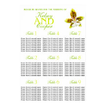 Orchidee groen Huwelijks zitplaats Tafel Planner 1