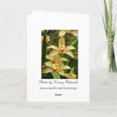 Orchidee Groeten Kaart (Achterkant)