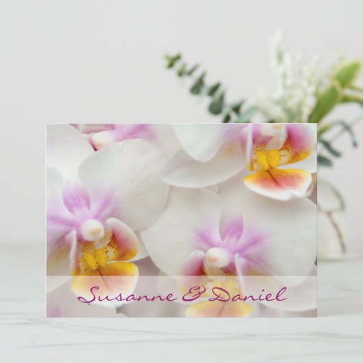 Orchidee • Hochzeitseinladung Kaart (Staand voorkant)