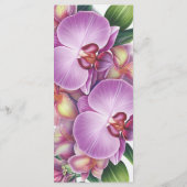Orchidee Huwelijks Plat Menu  (Achterkant)