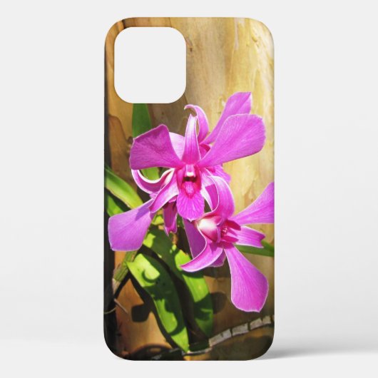 Orchidee in Crepe Myrtle Boom - iPhone 12 Hoesje (Achterkant)