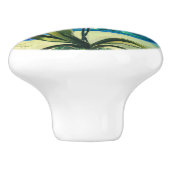 Orchidee in een pot schilderij Botanische kunst Keramische Knop (Zijkant)