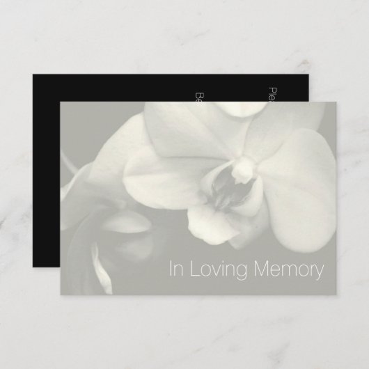 Orchidee in liefdevolle herinnering 6 Viering van Kaart (Voorkant / Achterkant)