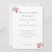 Orchidee in Vaalroze Kaart (Achterkant)