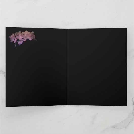 Orchidee Ipanema schaduw op een donkere achtergron Kaart (Binnen)