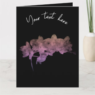 Orchidee Ipanema schaduw op een donkere achtergron Kaart