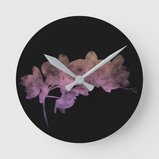 Orchidee Ipanema schaduw op een donkere achtergron Ronde Klok (Voorkant)