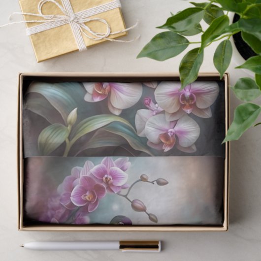 Orchidee Jewel Decoupage Tissuepapier (Geschenk)