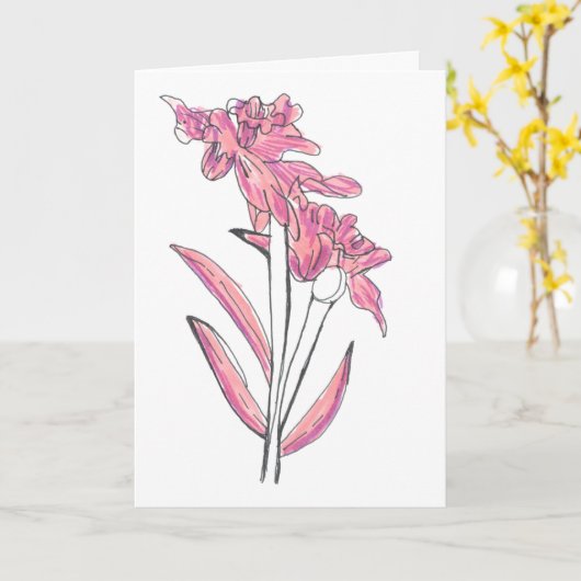 Orchidee kaart (Gele Bloem)