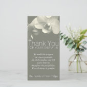 Orchidee Kaki Condoleance Dankjewel Fotokaart Bedankkaart (Staand voorkant)