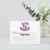 Orchidee Keukengerei Vrijgezellenfeest Recept Kaar Briefkaart (Staand voorkant)