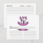 Orchidee Keukengerei Vrijgezellenfeest Recept Kaar Briefkaart (Voorkant / Achterkant)