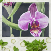 Orchidee keukenhanddoek (Gevouwen)