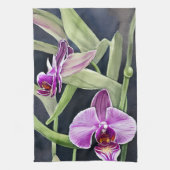 Orchidee keukenhanddoek (Verticaal)