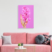 Orchidee kunst bloem paars roze canvas print (Insitu (Woonkamer))