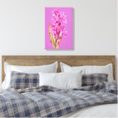 Orchidee kunst bloem paars roze canvas print (Insitu (Slaapkamer))