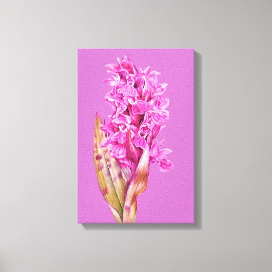 Orchidee kunst bloem paars roze canvas print (Voorkant)