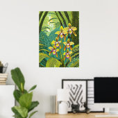 Orchidee Kunst V03 Poster (Thuiskantoor)