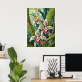 Orchidee Kunst V27 Poster (Thuiskantoor)