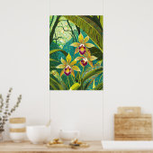 Orchidee Kunst V28 Poster (Keuken)