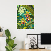 Orchidee Kunst V28 Poster (Thuiskantoor)