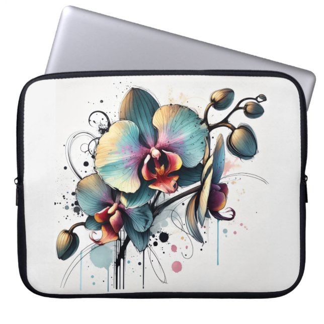 Orchidee Laptop Sleeve (Voorkant)