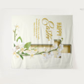 Orchidee lelie kruis Paas achtergrond Wandkleed (Voorkant (horizontaal))