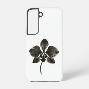 Orchidee Lijntekening – Botanische Hoes voor Telef Samsung Galaxy Hoesje