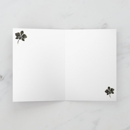 Orchidee lijntekening – Botanische Kaart (Binnen)