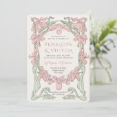 Orchidee Lijst Uitnodiging (Staand voorkant)