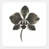 Orchidee Line Drawing – Bloemen Sticker (Voorkant)