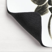 Orchidee Line Drawing – Bloemontwerp op Muismat (Hoek)