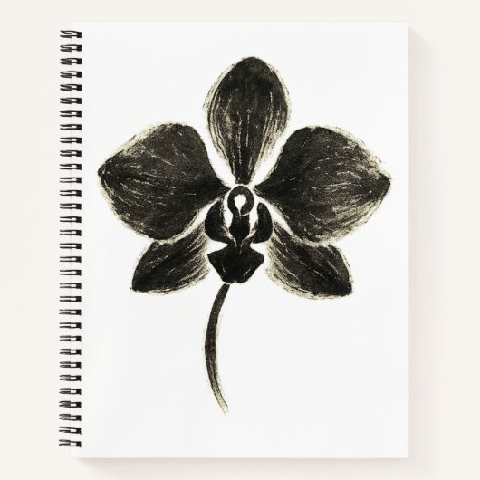 Orchidee Line Drawing – Botanisch Notitieboek (Voorkant)