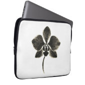 Orchidee Line Drawing – Botanische laptophoes Laptop Sleeve (Voorkant Rechts)