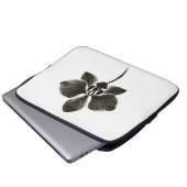 Orchidee Line Drawing – Botanische laptophoes Laptop Sleeve (Voorkant onderkant)