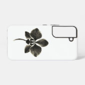 Orchidee Line Drawing – Botanische telefoonhoes Samsung Galaxy Hoesje (Achterkant horizontaal)