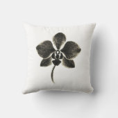 Orchidee Line Drawing – Floral Design op Kussen (Achterkant)