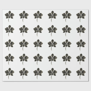Orchidee Line Drawing – Floral Wrapping Paper Cadeaupapier