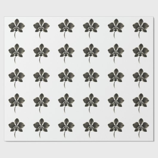 Orchidee Line Drawing – Floral Wrapping Paper Cadeaupapier (Vlak)