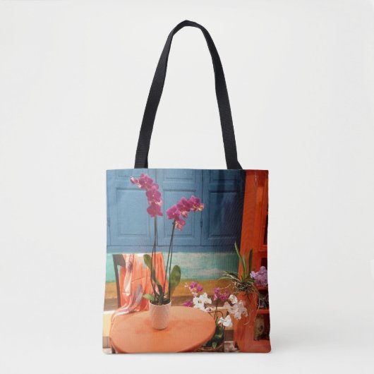 Orchidee lover canvas tas (Voorkant)