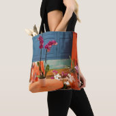 Orchidee lover canvas tas (Dichtbij)