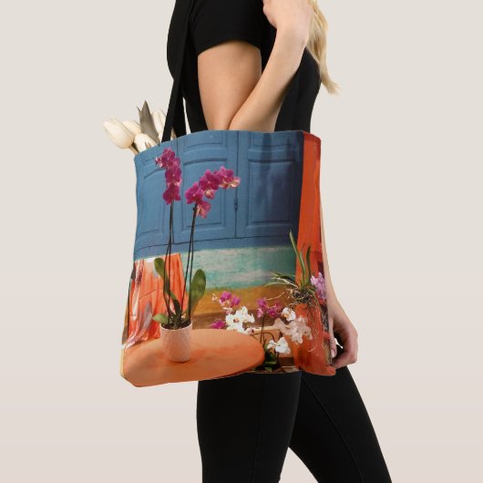 Orchidee lover canvas tas (Dichtbij)