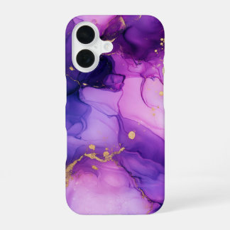 Orchidee Lumière Luxe Zachte Paarse Waterverf Goud iPhone 16 Hoesje