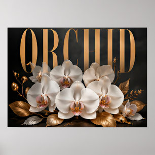 Orchidee Luxe Bloem Editorial Grafisch Poster