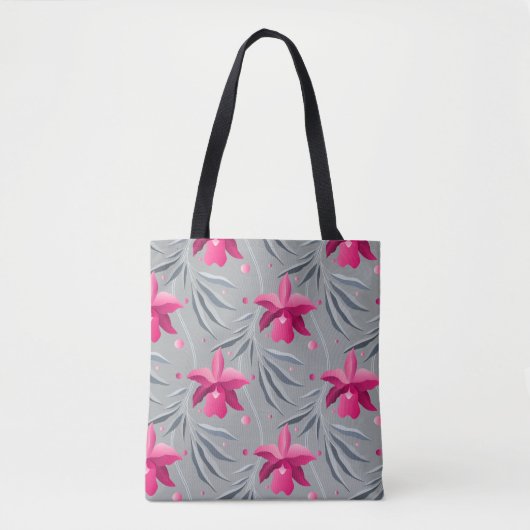 orchidee met dansende bladeren tote bag (Voorkant)