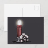 Orchidee met kaars briefkaart (Voorkant / Achterkant)