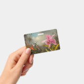 Orchidee met twee kolibries Heade Badge (Handheld)