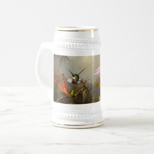 Orchidee met twee kolibries kop (Voorkant links)