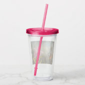 Orchidee met twee kolibries kop acryl drinkbeker (Achterkant)