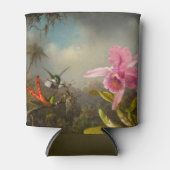 Orchidee met twee kolibries kop blikjeskoeler (Voorkant)